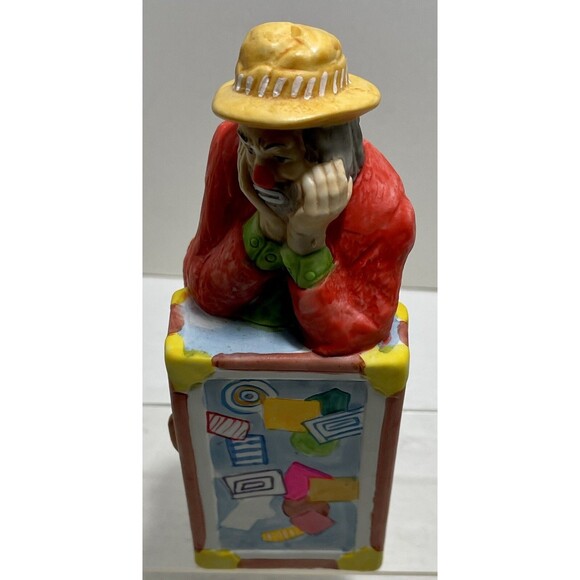 Emmett Kelly Jr Freddie The Freeloader Suitcase Figure Sculpture Clown 8"Flambro - Picture 9 of 14